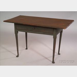 Queen Anne Green-painted Tavern Table