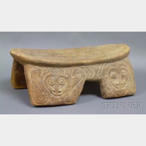 New Guinea Carved Wood Stool