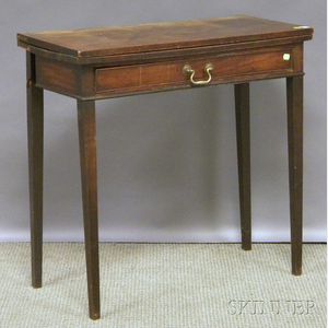Georgian Mahogany Games Table with Drawer.