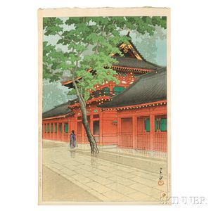 Kawase Hasui (1883-1957),Sanno Shrine after Rain