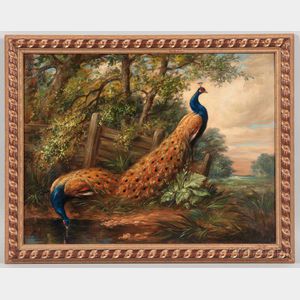 French School, 19th Century The Peacocks