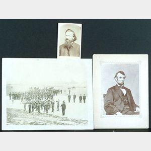 (Civil War),Three 19th Century Vintage Civil War Photographic Subjects