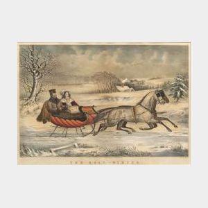 Nathaniel Currier, publisher (American, 1813-1888) THE ROAD,-WINTER.