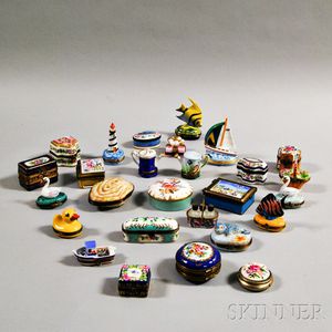Twenty-seven Modern Ceramic Covered Boxes