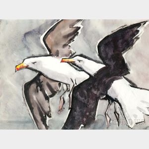 James Edward Fitzgerald (American, 1899-1971) Black-backed Gulls