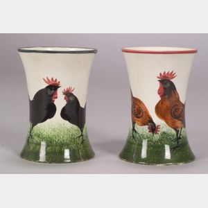 Two Wemyss Ware Handpainted Vases
