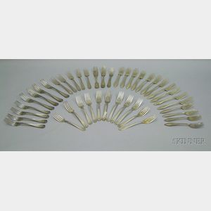 Approximately Forty-one Assorted Sterling Silver Forks.