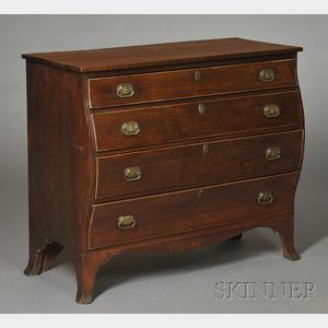 Federal Inlaid Cherry Bombe Chest of Drawers