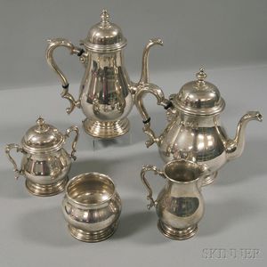 Five-piece International Sterling Silver Tea and Coffee Service
