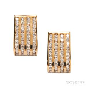 14kt Gold and Diamond Earrings