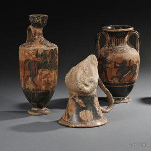 Three Grand Tour Ceramic Vessels