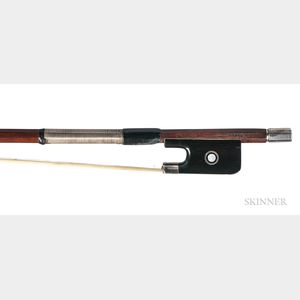 French Silver-mounted Violin Bow, Roger François Lotte