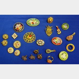 Twenty Mosaic Jewelry Items