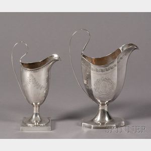 Two Silver Creamers