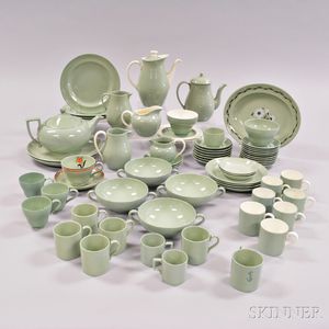 Seventy Wedgwood "Celadon," "Winter Green," and "Orient Line" Tea and Tableware Items.