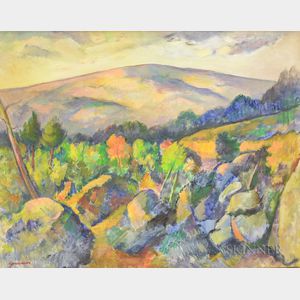 Edwin Booth Grossman (American, 1887-1957) Early Autumn Landscape