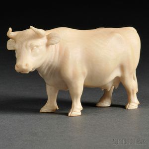 Ivory Carving of a Cow