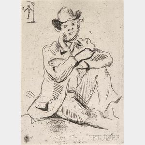 Paul Cezanne (French, 1893-1906) Portrait du Peintre A. Guillaumin au Pendu