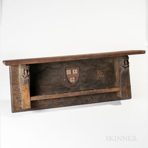 Carved and Paint-decorated Harvard College Shelf