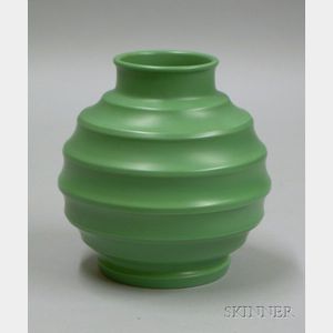 Wedgwood Keith Murray Design Matte Green Glaze Vase