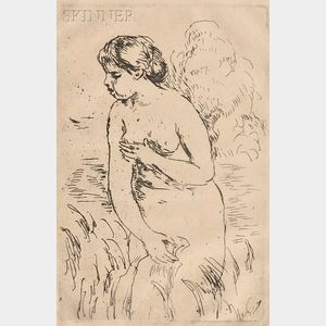 Pierre-Auguste Renoir (French, 1841-1919) Baigneuse debout, à mi-jambes