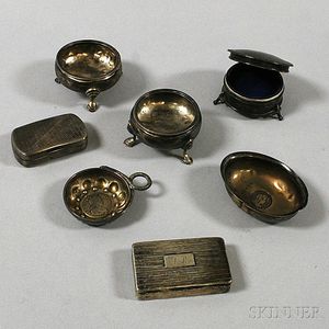 Seven Small English Silver Items