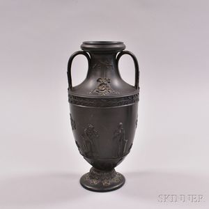 Wedgwood Black Basalt Trophy Vase