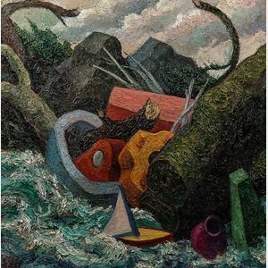 Robert Jessup (American, b. 1952) Stormy Landscape