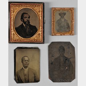 Four Tintypes of African American Men