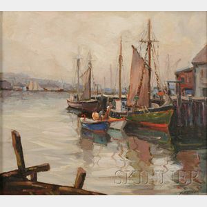 A. N. Davis (American, 20th Century) Cape Ann Docks.