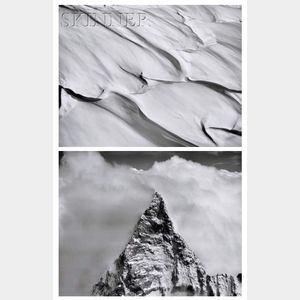 Bradford Washburn (American, 1910-2007) Two Photographs: Summit of the Matterhorn