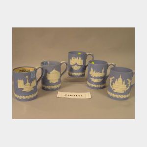 Fifteen Wedgwood Solid Light Blue Jasper Mugs
