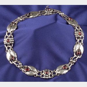 Sterling Silver and Gem-set Necklace, Georg Jensen