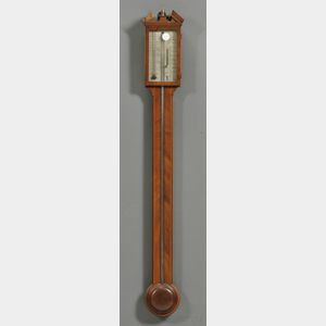 Georgian Mahogany Stick Barometer