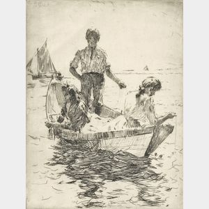 Frank Weston Benson (American, 1862-1951) The Fishermen