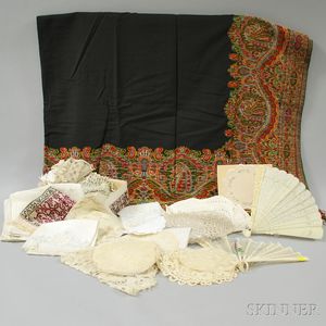 Group of Textiles and Fans