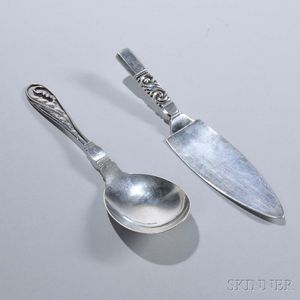 Two Georg Jensen Sterling Silver Serving Pieces
