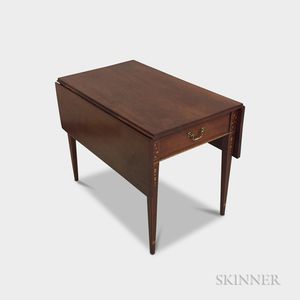 Federal-style Inlaid Cherry Drop-leaf Table