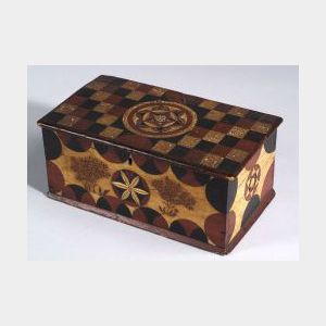 Carved and Painted Pine Box
