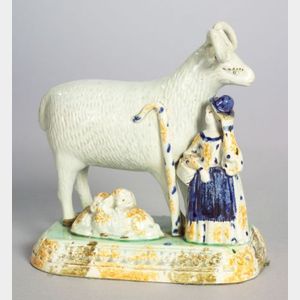 Staffordshire Pearlware Ram and Maiden