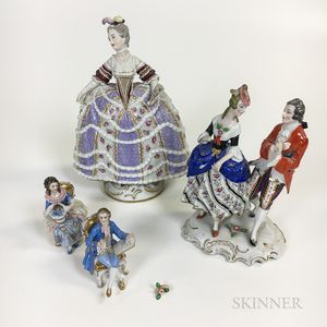 Four Bisque Porcelain Figures