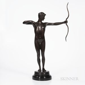 Bronze Model of a Male Archer