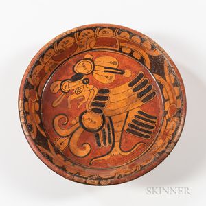 Mayan Polychrome Pottery Dish