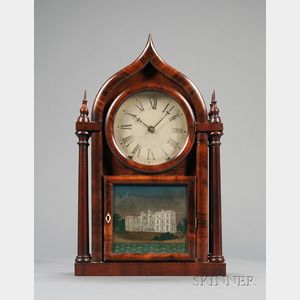 Rosewood Ogee Gothic Shelf Clock by Brewster Manufacturing Company