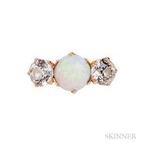 Antique 18kt Gold, Opal, and Diamond Ring, Tiffany & Co.