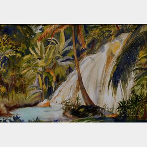 L. Gerard Paine (American, 20th Century) Ocho Rios Jamaica 1946