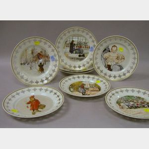 Set of Eight Bing & Grondahl Carl Larssons Reticulated Porcelain Collector's Plates