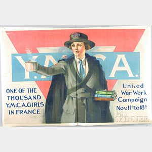Two U.S. YMCA and YWCA WWI Lithograph Posters