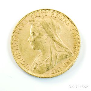 1899 British Gold Sovereign. 
