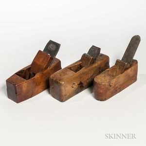Three 19th Century Wooden Block or Smoothing Planes